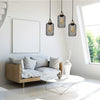 Suspension Cylindre Acier Noir Mat Industriel - Chambre Salon Cuisine — Vivo