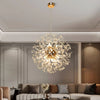Lustre Suspension Sphère Cristal Étincelant et Métal Doré - Salon Salle à Manger — Novus