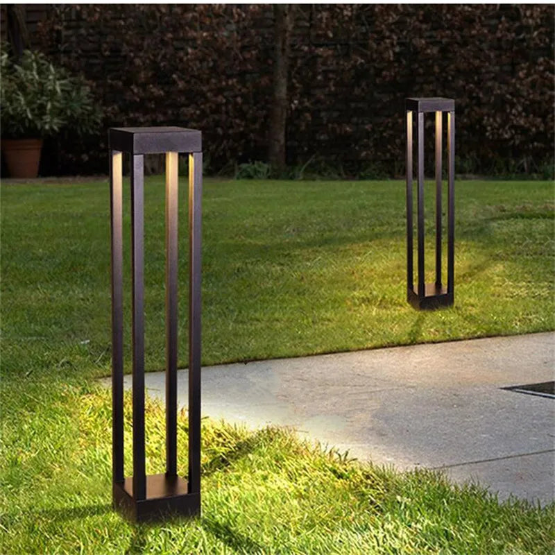 Lampadaire Lanterne Métal Noir Minimaliste Design - Salon Bureau Chambre — Falot