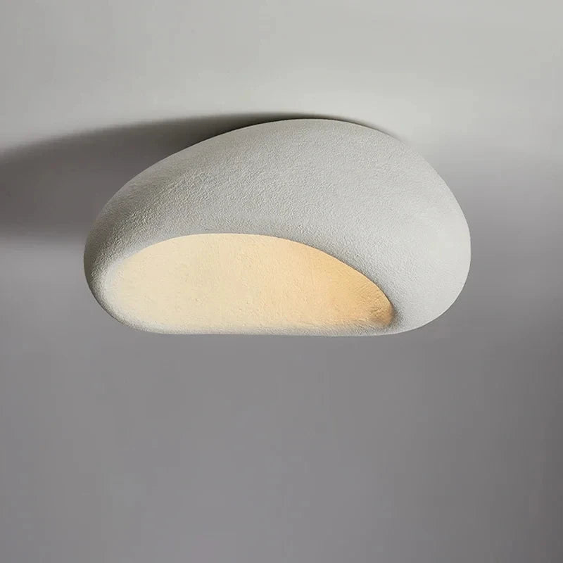Plafonnier Coquillage Plâtre Blanc Minimaliste Design Moderne - Salle de Bain Salon Chambre — Flambeau