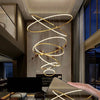 Svea Spirale Anneaux Métal Doré Contemporain