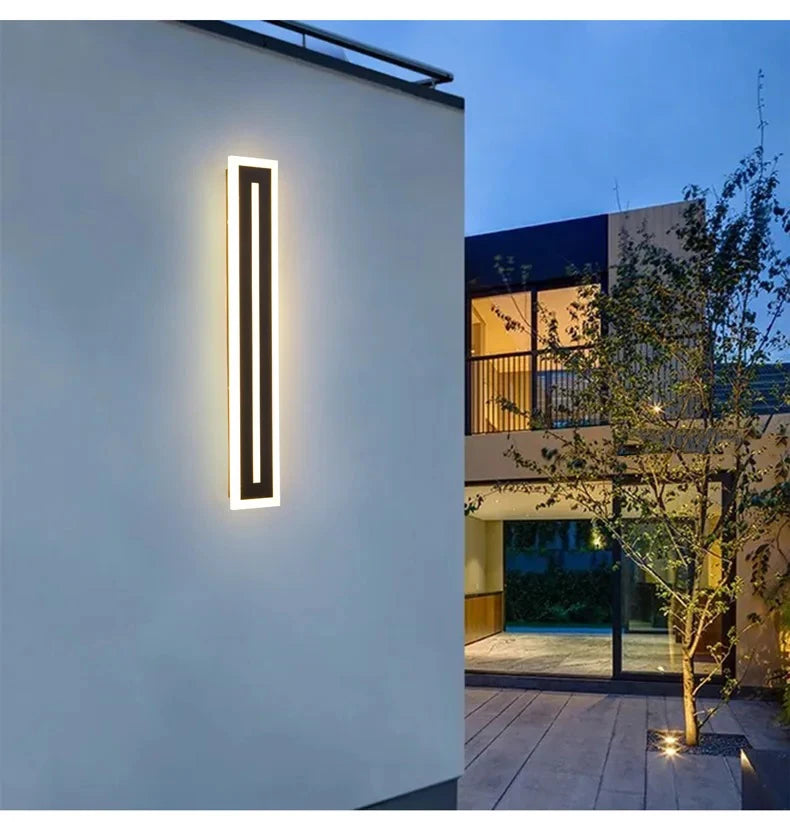 Rectangle Aluminium Noir et Blanc Minimaliste — Lumio