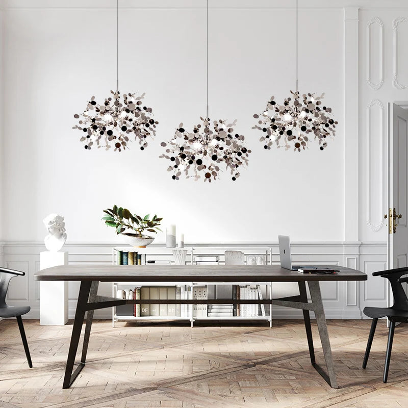 Lustre Suspension Sphère Verre Opalin Blanc Minimaliste Design - Salon Salle à Manger — Vesta