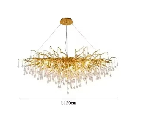 Randi Cascade Cristal et Métal Doré Luxueux