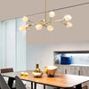 Lustre Suspension Demi-Sphère Céramique Blanche Minimaliste Design - Salon Salle à Manger — Eos