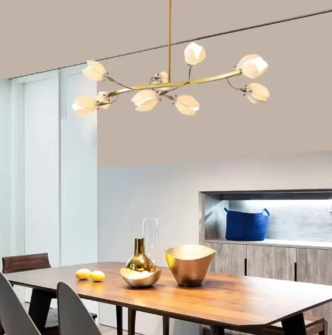 Lustre Suspension Demi-Sphère Céramique Blanche Minimaliste Design - Salon Salle à Manger — Eos
