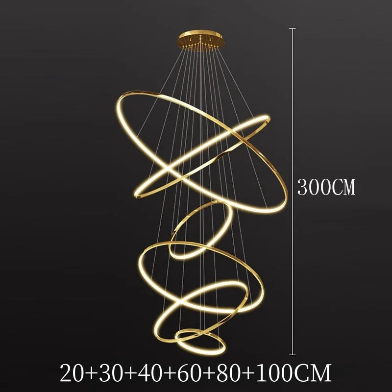 Svea Spirale Anneaux Métal Doré Contemporain