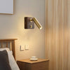 Applique Murale Cylindre Laiton et Bois Noyer Épuré Design Moderne - Chambre Salle de Bain Salon — Prisme