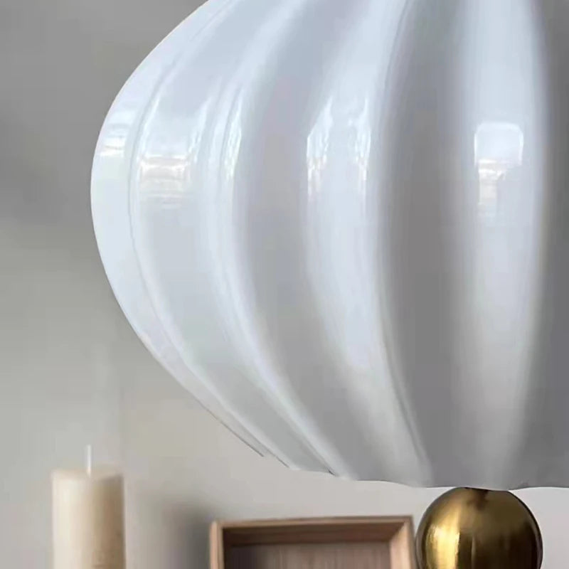 Oëlys Goutte Verre Opalin et Laiton Brossé