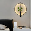 Applique Murale Anneau Métal Noir et Verre Épuré Design Moderne Noire Ronde - Chambre Salle de Bain Salon — Orbit