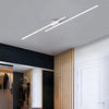 Plafonnier Linéaire Métal Noir Minimaliste Design Moderne - Salle de Bain Salon Chambre — Aase
