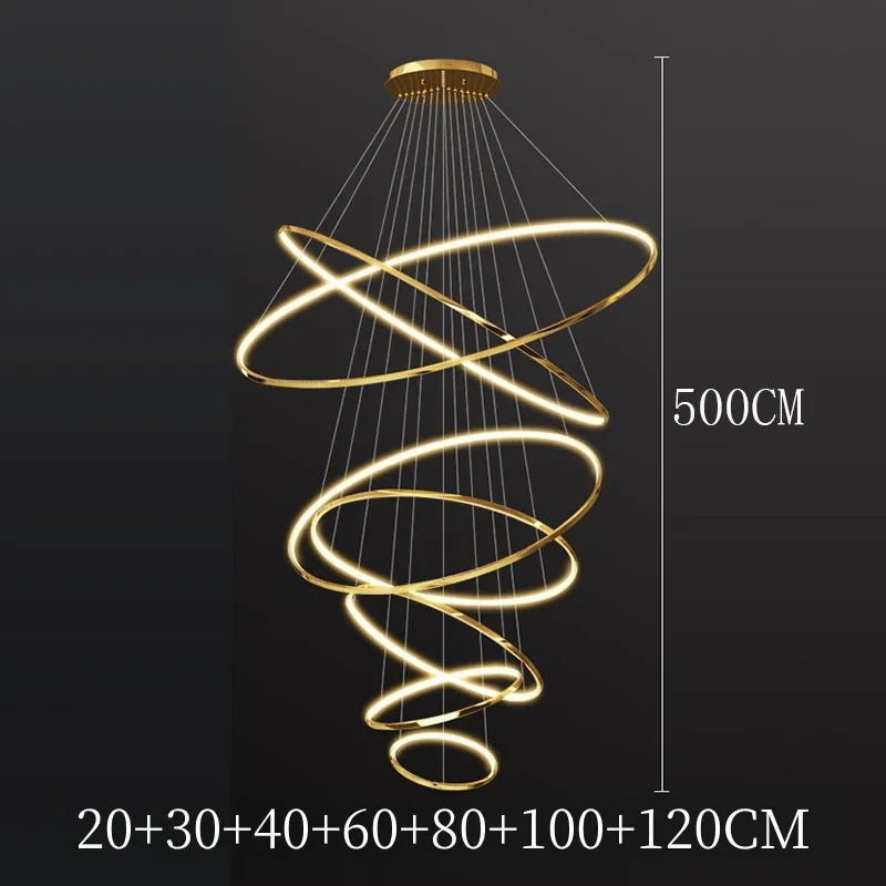 Svea Spirale Anneaux Métal Doré Contemporain