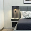 Applique Murale Rectangle Métal Noir Mat Minimaliste Design Moderne Noire - Chambre Salle de Bain Salon — Porphyre