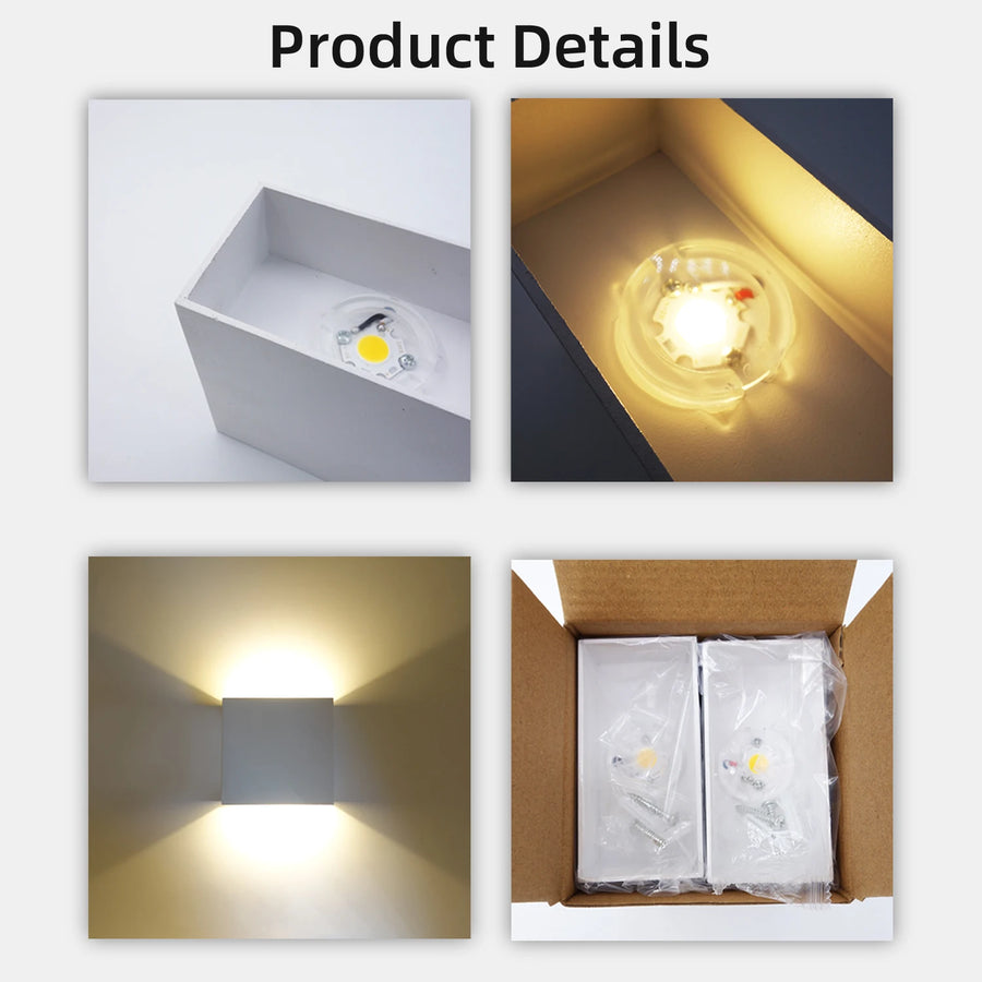 Talx Cube Aluminium Blanc Minimaliste