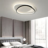 Plafonnier Anneaux Métal Noir et Blanc Minimaliste Design Moderne - Salle de Bain Salon Chambre — Horos