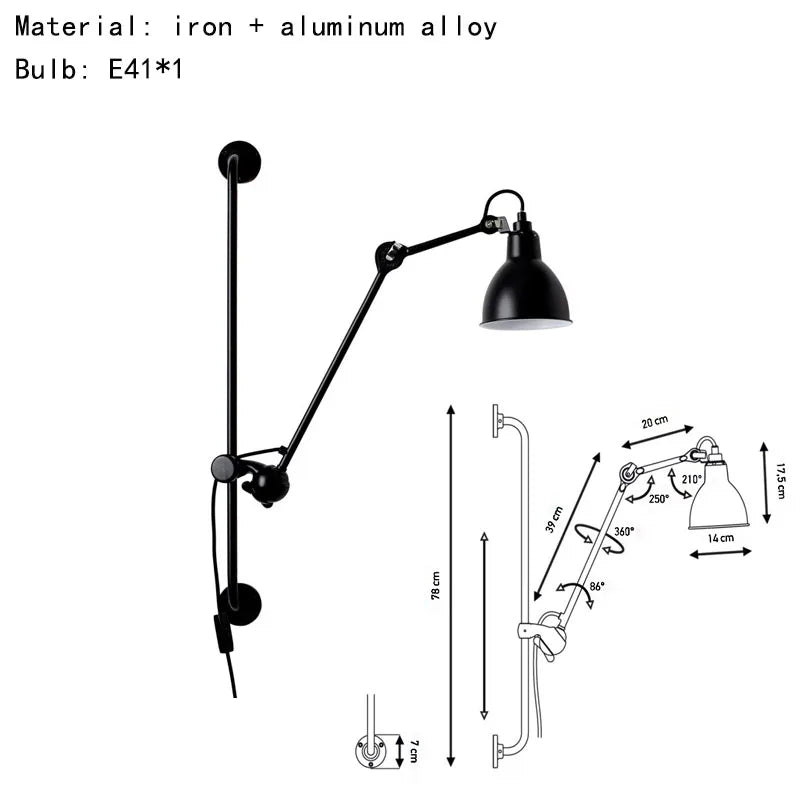 Drak Bras Articulé Acier Noir Mat