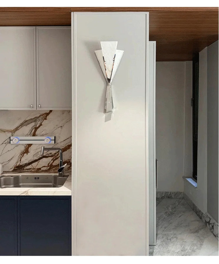 Ashanti Éventail Métal Brossé Art Déco