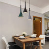 Suspension Cône Métal Noir Mat Minimaliste Design - Cuisine Salon Bureau — Effilé