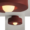 Lund Cylindre Tissu Bordeaux Minimaliste