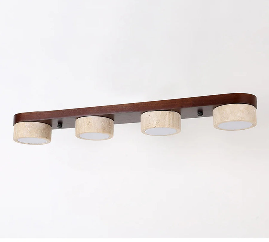 Chika Cylindres Bois Foncé Minimaliste Épuré