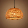 Suspension Dôme Bambou Tressé Naturel Épuré Design - Cuisine Chambre Salon — Adiza