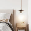 Suspension Cylindre Béton et Métal Marron Minimaliste Design - Chambre Salon Cuisine — Hypatia