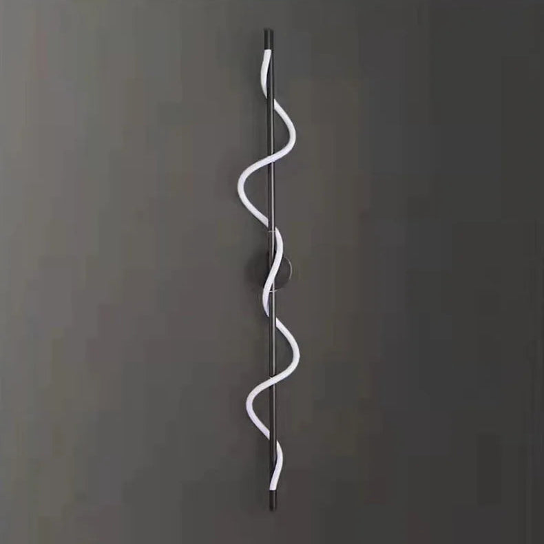 Applique Murale Anneaux Verre Transparent et Métal Noir Noire Ronde - Chambre Salle de Bain Salon — Horos