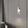 Suspension Cylindre Verre Fumé et Métal Noir - Chambre Salon Cuisine — Denebola