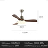 Ventilateur de Plafond Bois 3 Pales avec Éclairage