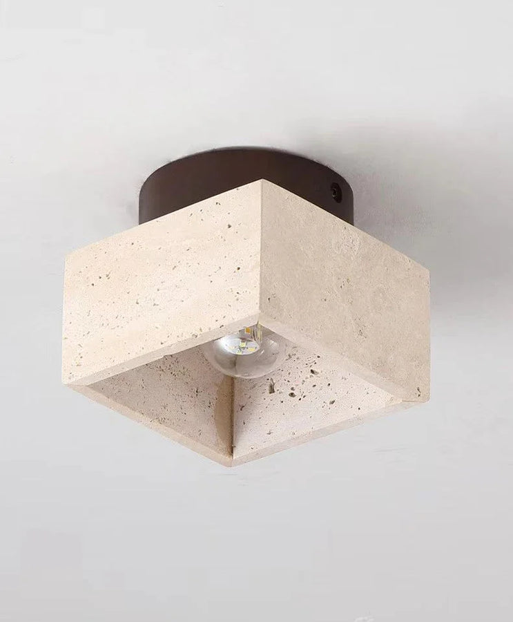 Sandra Cube Béton Blanc Minimaliste