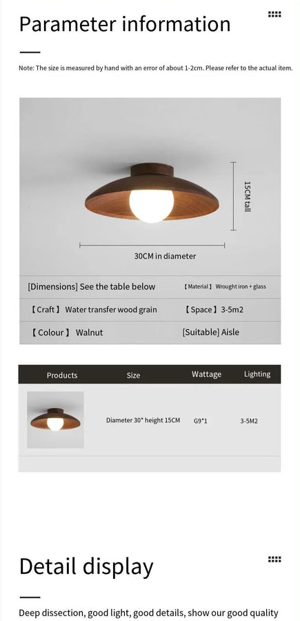 Tëlys Disque Bois Naturel Minimaliste