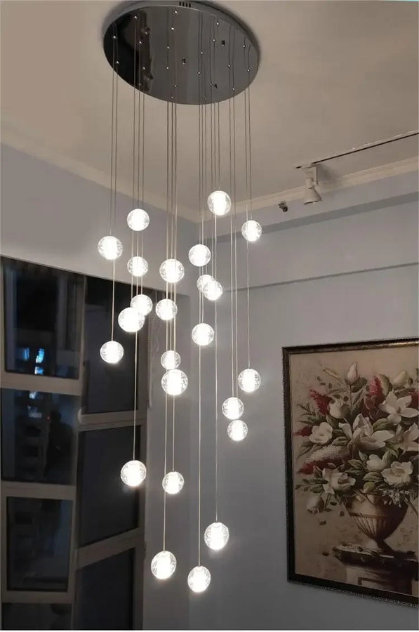 Agnes Bulles Verre Transparent et Laiton Épuré