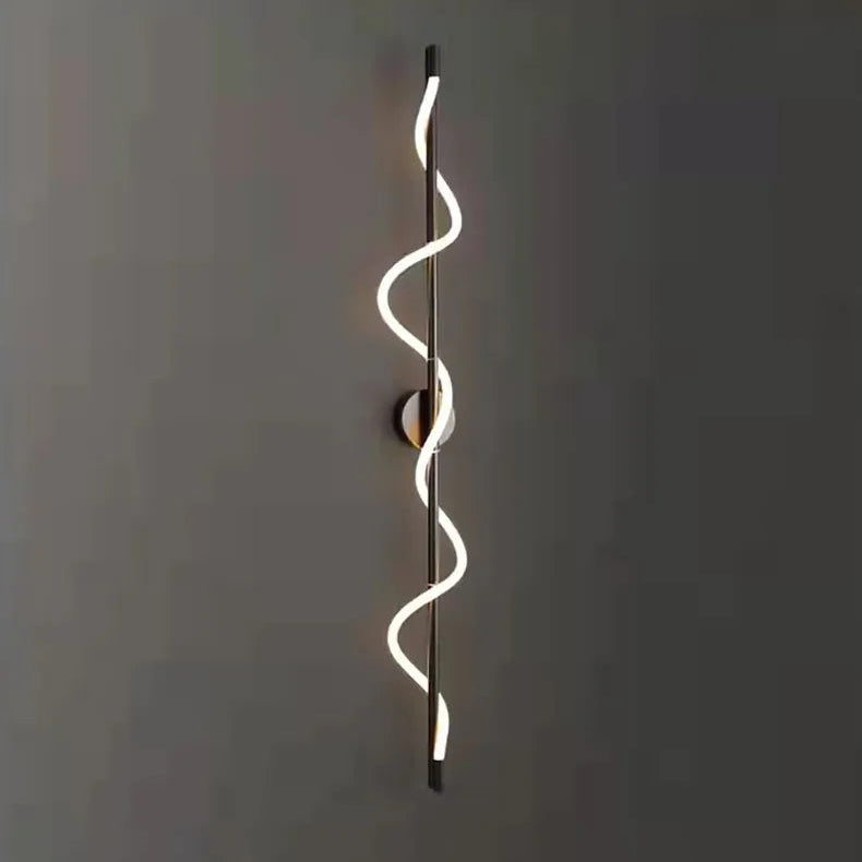 Applique Murale Anneaux Verre Transparent et Métal Noir Noire Ronde - Chambre Salle de Bain Salon — Horos