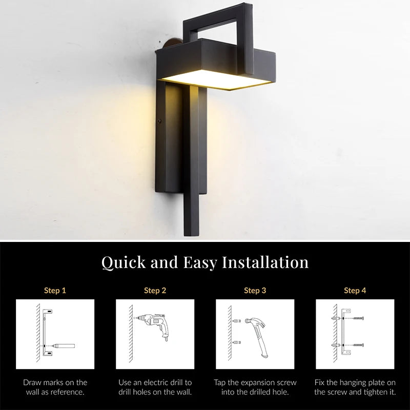Géométrique Métal Noir Mat Minimaliste — Polygo