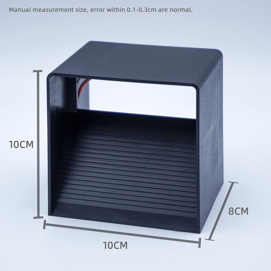 Rute Cube Aluminium Noir Épuré