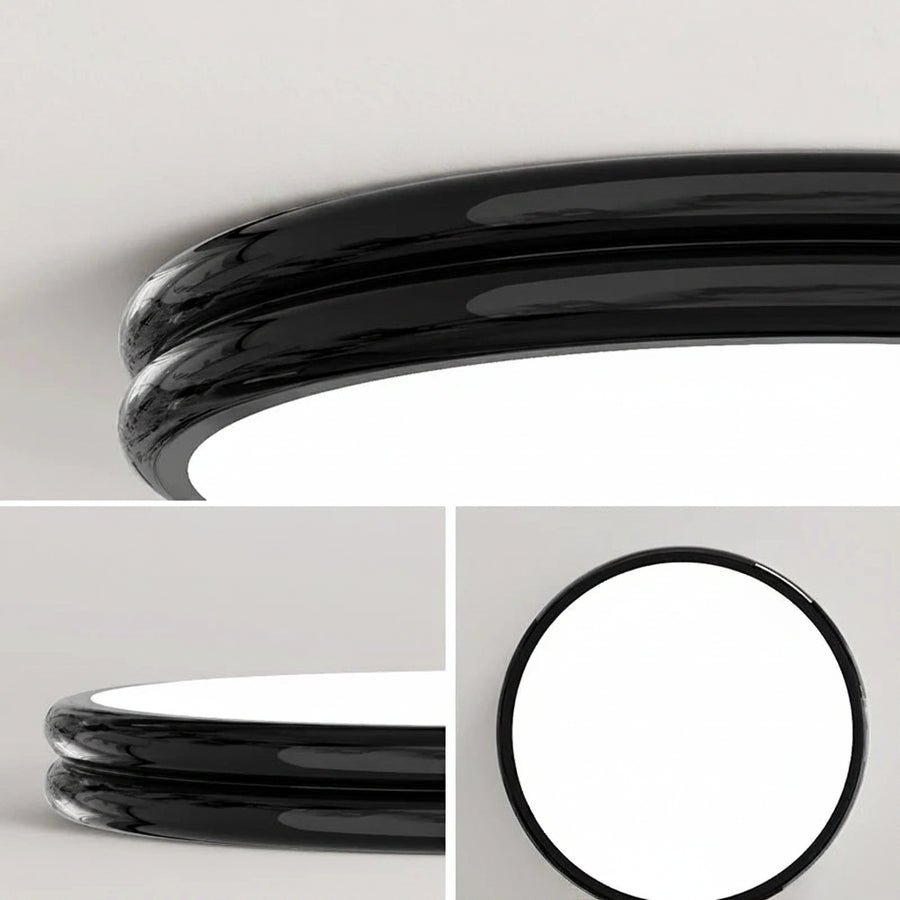 Plafonnier Anneau Céramique Crème Minimaliste Design Moderne - Salle de Bain Salon Chambre — Alcyone