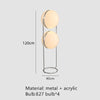 Lampadaire Sphère Verre Opalin et Métal Chromé Minimaliste Design - Salon Bureau Chambre — Orbe