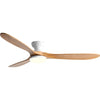 Ventilateur de Plafond Bois Massif avec Éclairage LED