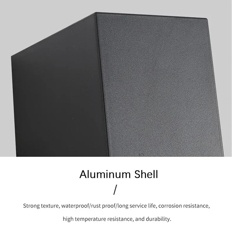 Thora Cylindre Aluminium Noir et Blanc Minimaliste B