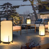 Lampadaire Lampe de Table Cylindre Tissu Beige Minimaliste Design - Salon Bureau Chambre — Stria et