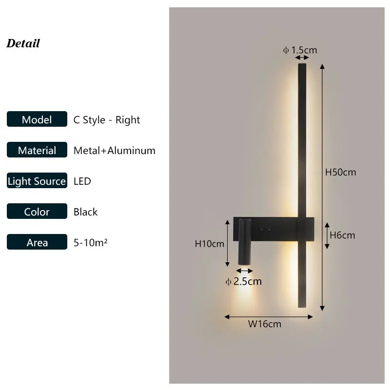 Iolanthe Cylindre Métal Noir Minimaliste D