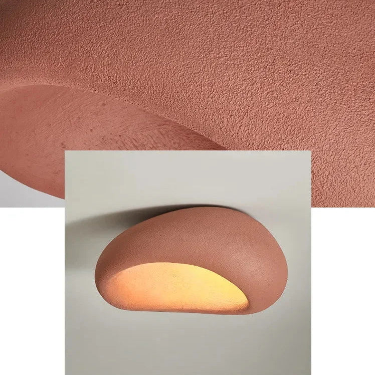 Plafonnier Coquillage Plâtre Blanc Minimaliste Design Moderne - Salle de Bain Salon Chambre — Flambeau