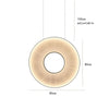Suspension Anneaux Verre Opalin Blanc Épuré Design - Chambre Salon Cuisine — Halo