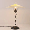 Lampadaire Spirale Métal Noir et Abat-Jour Plissé - Salon Bureau Chambre — Spiro
