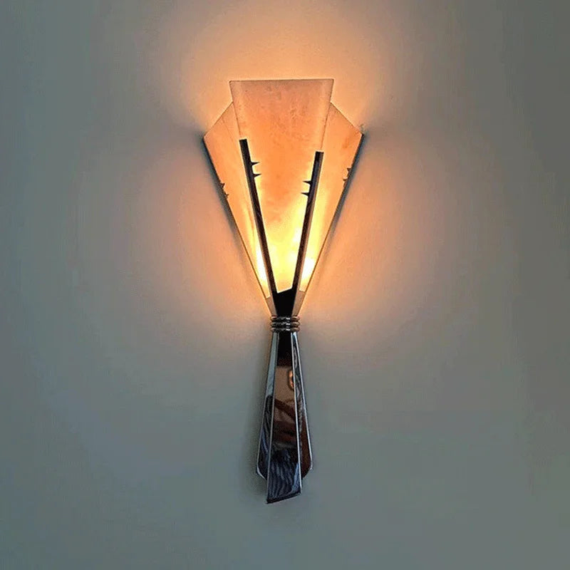 Ashanti Éventail Métal Brossé Art Déco
