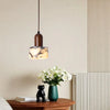 Suspension Cylindre Marbre Blanc et Bois Naturel - Cuisine Chambre Salon — Artemis