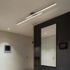 Plafonnier Linéaire Métal Noir Minimaliste Design Moderne - Salle de Bain Salon Chambre — Aase