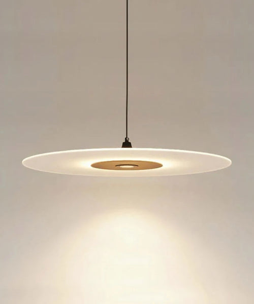 Suspension Disque Métal Blanc Minimaliste Design - Cuisine Salon Salle à Manger — Keiko
