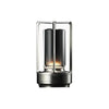 Lampe de Table Cylindre Verre Transparent et Métal Doré - Chambre Bureau Salon — Canna