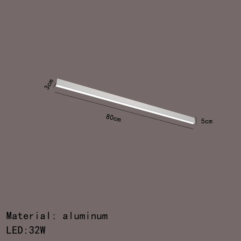 Elowen Linéaire Aluminium Noir Minimaliste